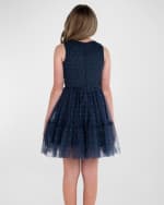 Image 2 of 4: Zoe Girl's Estelle Sparkle Sleeveless Dress, Size 7-16