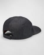 Image 2 of 2: Loro Piana Men's Linen Drill My Baseball Hat