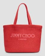 Image 1 of 6: Jimmy Choo Logo London Beach Tote Bag