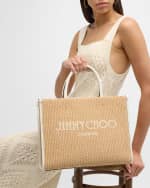 Image 2 of 6: Jimmy Choo Avenue Medium Logo London Tote Bag
