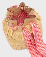 Image 5 of 6: Jimmy Choo Bon Bon Fringe Raffia Bucket Bag