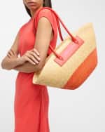 Image 2 of 6: Jimmy Choo Medium Beach Basket Tote Bag