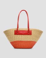 Image 1 of 6: Jimmy Choo Medium Beach Basket Tote Bag