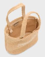 Image 5 of 6: Jimmy Choo Mini Logo London East-West Beach Tote Bag