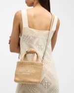 Image 3 of 6: Jimmy Choo Mini Logo London East-West Beach Tote Bag