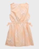 Image 2 of 6: Burberry Girl's Candra Bias-Check Sleeveless Cotton Dress, Size 3-14