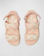 Image 2 of 6: Burberry Girl's Jamie Check Dual-Grip Sandals, Toddler/Kids