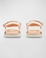 Image 4 of 6: Burberry Girl's Jamie Check Dual-Grip Sandals, Toddler/Kids