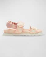 Image 1 of 6: Burberry Girl's Jamie Check Dual-Grip Sandals, Toddler/Kids