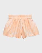 Image 1 of 3: Burberry Girl's Marcy Bias Check Shorts, Size 6M-2