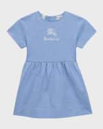 Image 1 of 3: Burberry Girl's Rhonda EKD Short-Sleeve Jersey Dress, Size 6M-2