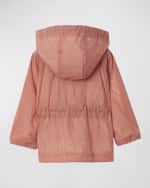 Image 2 of 3: Burberry Girl's Dhalia Hooded Nylon Wind-Resistant Jacket, Size 12M-2