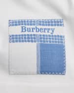 Image 3 of 3: Burberry Girl's Lucy Gathered Top W/ Logo Patch, Size 12M-2