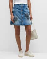 Image 2 of 6: Triarchy Ms. Jones A-Line Button-Front Skirt