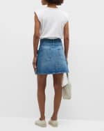 Image 3 of 6: Triarchy Ms. Jones A-Line Button-Front Skirt