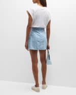 Image 3 of 6: Triarchy Ms. Carmen Mini Denim Wrap Skirt