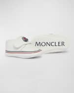 Image 2 of 5: Moncler Girl's Bebe Low-Top Leather Pre-Walker Sneakers, Baby