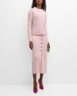 Image 7 of 7: Emporio Armani Ribbed Funnel-Neck Wool-Cashmere Sweater