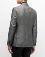 Image 5 of 6: Emporio Armani Men's Pindot Peak-Lapel Dinner Jacket