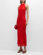 Image 2 of 6: SIR Jacques Mesh Halter Midi Dress