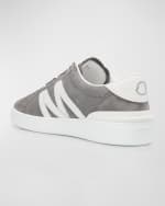 Image 3 of 6: Moncler Men's Monaco M Suede Low-Top Sneakers