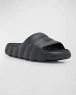 Image 4 of 5: Moncler Men's Lilo Rubber Pool Slides