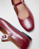 Image 2 of 3: Le Monde Beryl Leather Mary Jane Ballerina Flats