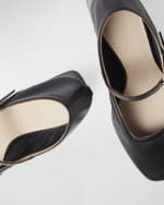 Image 2 of 3: Le Monde Beryl Calfskin Mary Jane Ballerina Pumps
