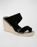 Image 2 of 5: Vince Greta Suede Wedge Espadrille Sandals