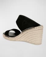 Image 4 of 5: Vince Greta Suede Wedge Espadrille Sandals