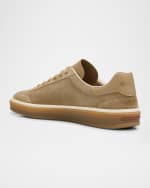 Image 3 of 6: Loro Piana Men's Tennis Walk Suede Low-Top Sneakers