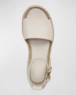 Image 4 of 4: Vince Belisa Leather Platform Ankle-Strap Espadrilles