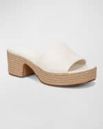 Image 3 of 4: Vince Margo Leather Platform Espadrille Sandals