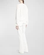 Image 3 of 6: Loro Piana Nikko Open-Knit Crewneck