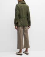 Image 3 of 6: Loro Piana Yurik Double-Pleated Straight-Leg Ankle Tasmanian Pants