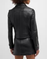 Image 4 of 7: Courreges Buckle Leather Biker Jacket