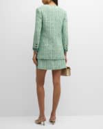 Image 3 of 7: St. John Grosgrain-Trim Metallic Slub And Tape Tweed Jacket