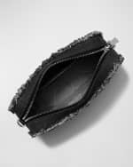 Image 3 of 3: MICHAEL Michael Kors Jet Set Medium Distressed Denim Crossbody Bag