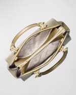 Image 3 of 4: MICHAEL Michael Kors Marilyn Medium Metallic Leather Satchel Bag