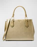 Image 1 of 4: MICHAEL Michael Kors Marilyn Medium Metallic Leather Satchel Bag