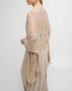 Image 2 of 2: Bindya Accessories Floral Lace Cashmere-Silk Evening Wrap