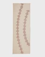 Image 1 of 2: Bindya Accessories Floral Lace Cashmere-Silk Evening Wrap