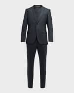 Image 1 of 6: BOSS Men's Cotton-Wool Three-Piece Suit