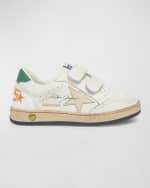 Image 6 of 7: Golden Goose Kid's Ballstar Leather Dual-Grip Sneakers, Toddler/Kids