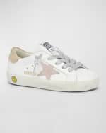 Image 7 of 7: Golden Goose Girl's Superstar Suede Star Low-Top Leather Sneakers, Toddler/Kids