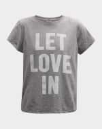 Image 1 of 6: Cinq a Sept Let Love In Short-Sleeve Slogan T-Shirt