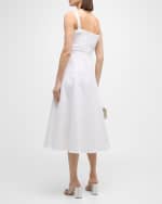 Image 3 of 6: Cinq a Sept Veena Fit & Flare Midi Pinafore Dress