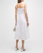 Image 4 of 6: Cinq a Sept Veena Fit & Flare Midi Pinafore Dress