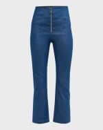 Image 1 of 6: Cinq a Sept Loren Kick Flare Denim Pants
