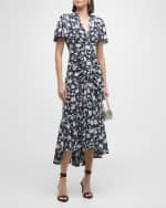 Image 2 of 6: Cinq a Sept Peeta Graphic Floral-Print Midi Dress